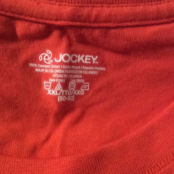 👕 2 for $20👕 NWOT orange Jockey T-shirt 2XL - Picture 3 of 3